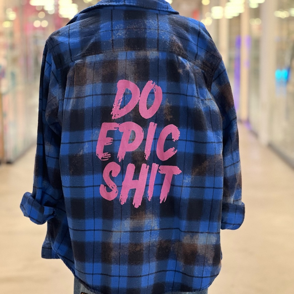 ***NWT Do Epic Sh*t Acid Splashed Flannel